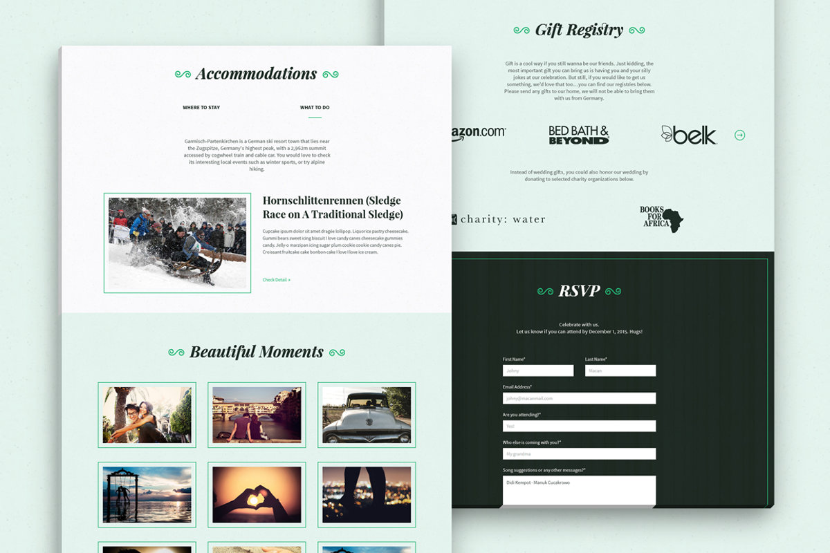 Lovebird - One-Page Wedding HTML/CSS, a HTML Template by Fukio Studio (Photo 2 of 5)