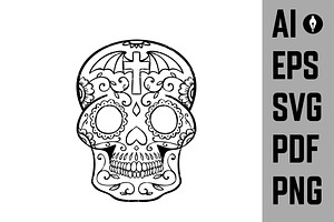 Set Of The Sugar Skulls SVG