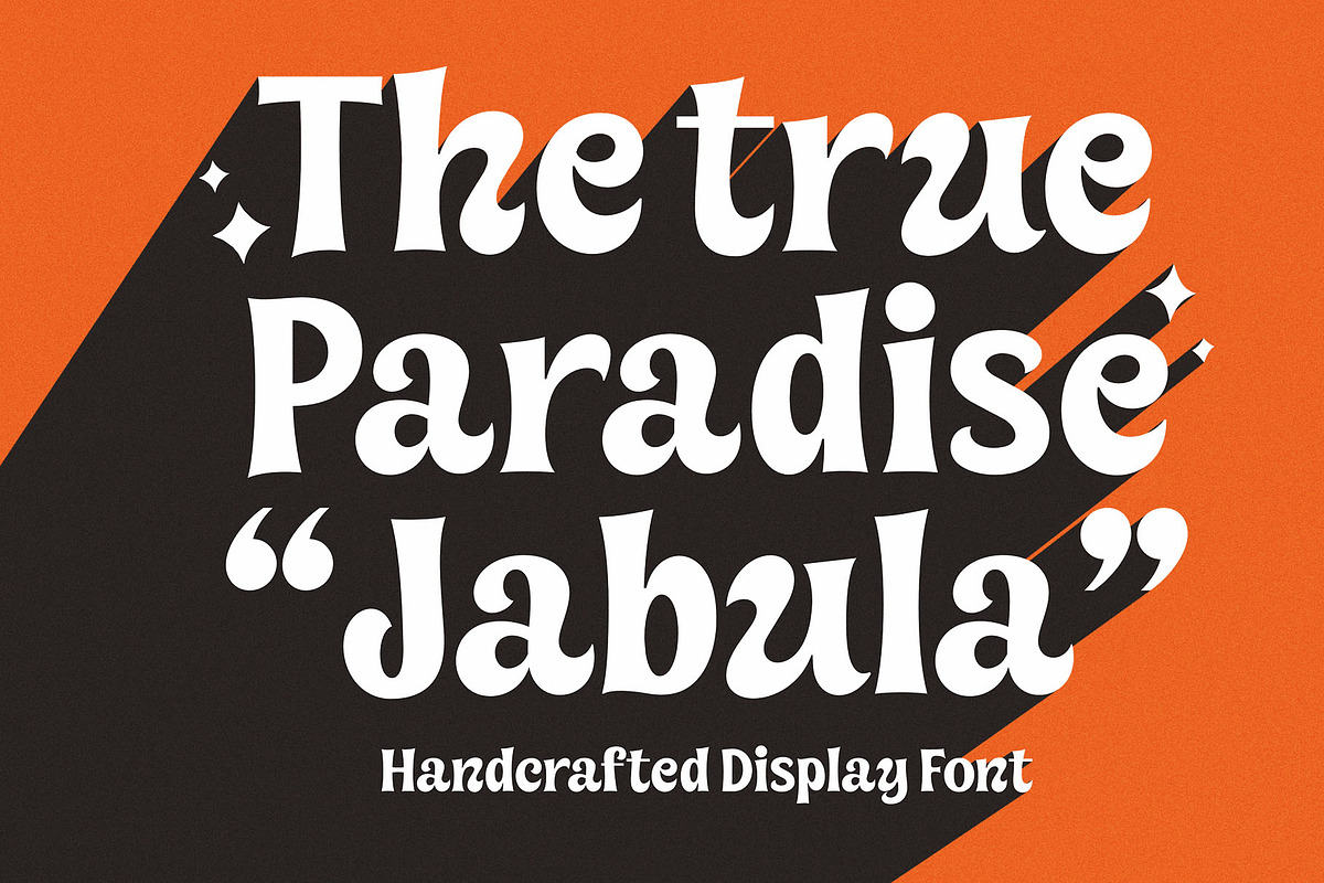 Jabula – Handcrafted Display Font, a Font by Four Lines Std. (Photo 1 of 10)