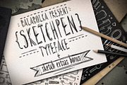 Sketchpen Typeface + Extras, a Script Font by BALABOLKA (Thumbnail 1 of 5)