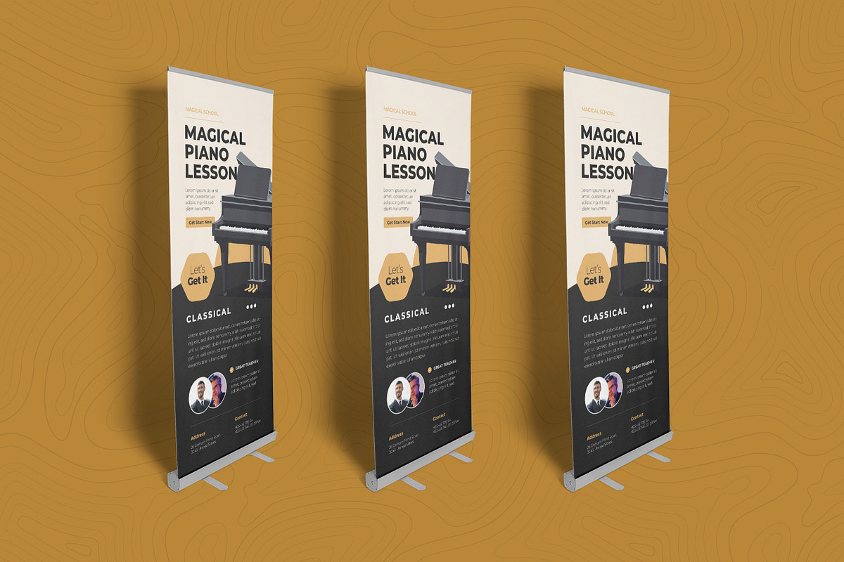 Magical Piano Roll Up Banner, a Print Template by Esensifiksi.studio (Photo 2 of 2)