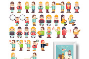 Cartoon People Bundle, an Education Illustration by ELFIVETROV DESIGN (Thumbnail 3 of 13)
