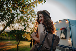 Portrait of young beautiful woman on, a Person Photo by HalfPoint