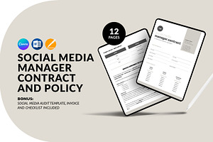 Beige Social Media Contract Template