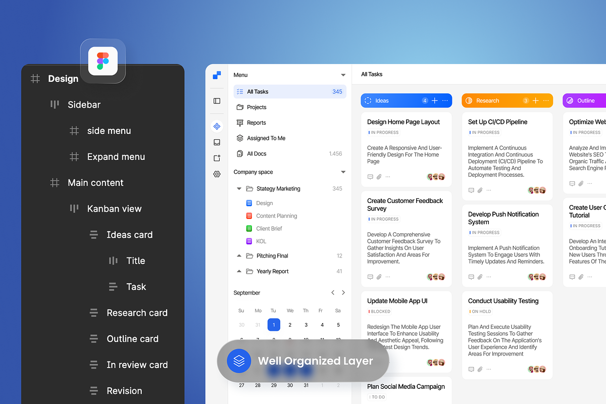 Task Management Dashboard Template, a Websites & App Template by SLAB! Design (Photo 2 of 3)