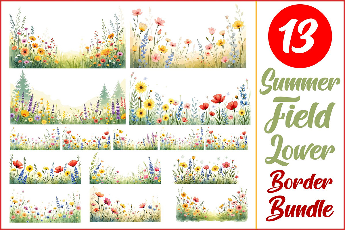 Summer Field Flower Lower Border, an Illustration by BIPLOB EXPERT (Photo 1 of 14)
