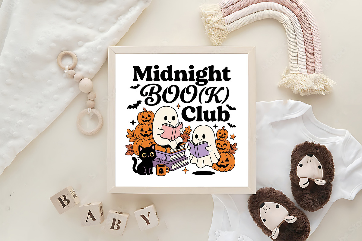 Halloween Book Club PNG, a Work Illustration by CraftArtStudio (Photo 4 of 4)