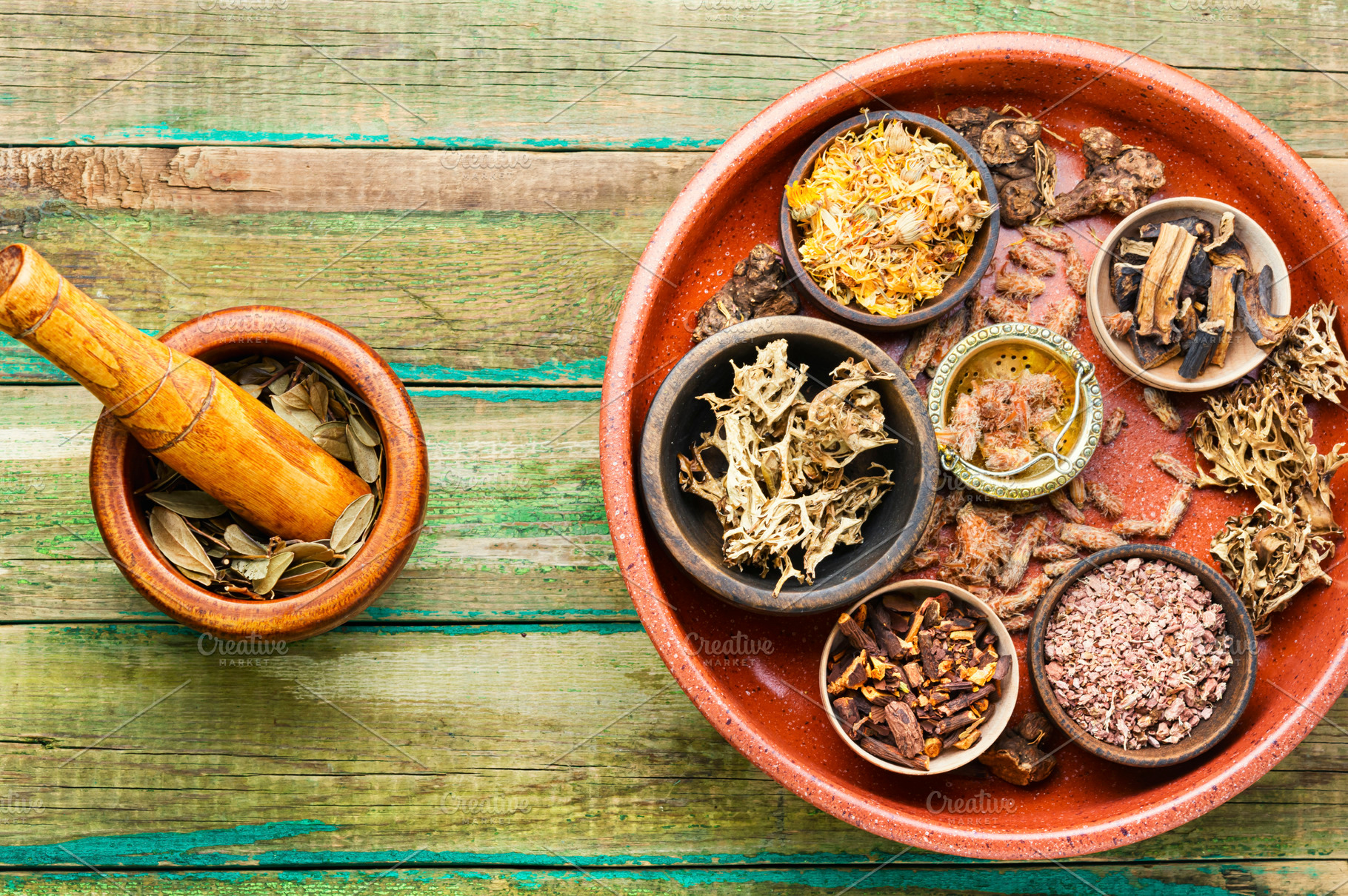 Dry healthy herbs in natural herbal, a Health & Medical Photo by MLunov MLunov