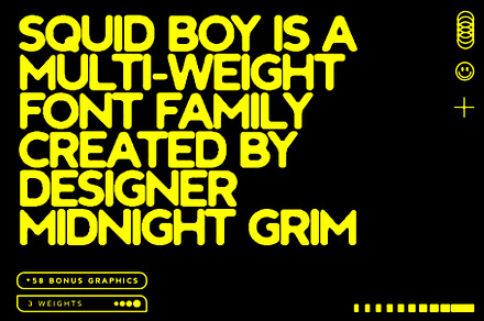Squid Boy - Ink Bleed Sans Serif, a Font by Midnight Grim