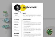 Modern Resume CV Template Design, a Resume Template by PixelStudio (Thumbnail 3 of 7)