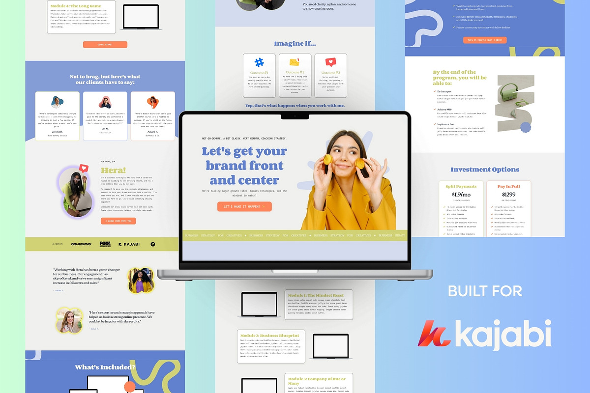Chelsea Kajabi Sales Page Template, a Landing Page Template by Odd Creatives (Photo 1 of 6)