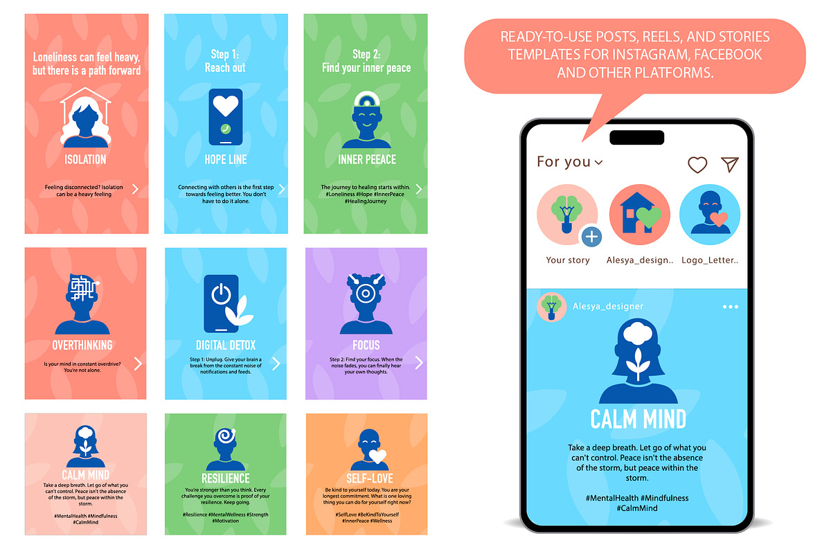 Mental Health Icons and Templates, a Duotone Icon by Lettering_Logo (Photo 5 of 9)