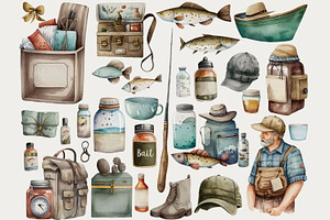 Fathers Day Fishing Clipart