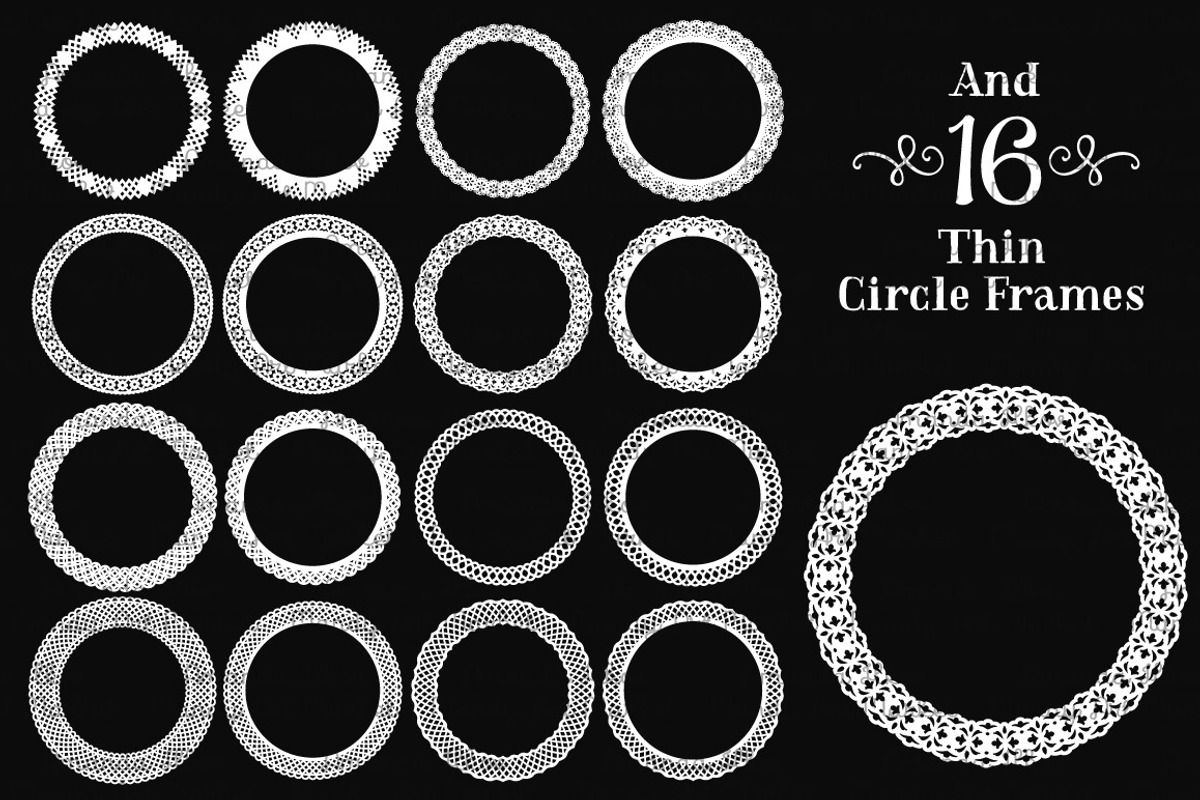 White Lace Circle Frames, an Illustration by Amanda Ilkov (Photo 4 of 4)