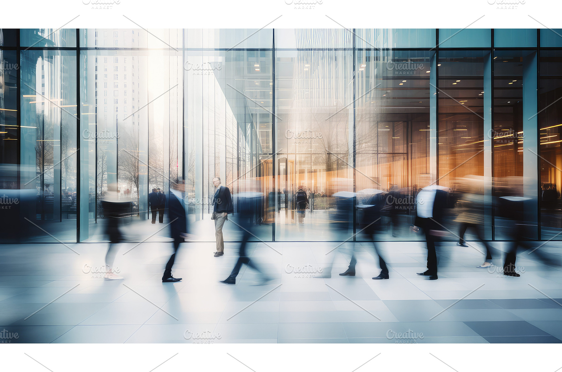 cityscape blurry office building ai, an Architecture Photo by pikepicture