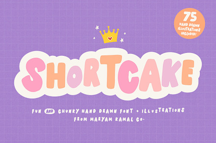 Shortcake Playful Font & Graphics, a Font by ReveryWorks