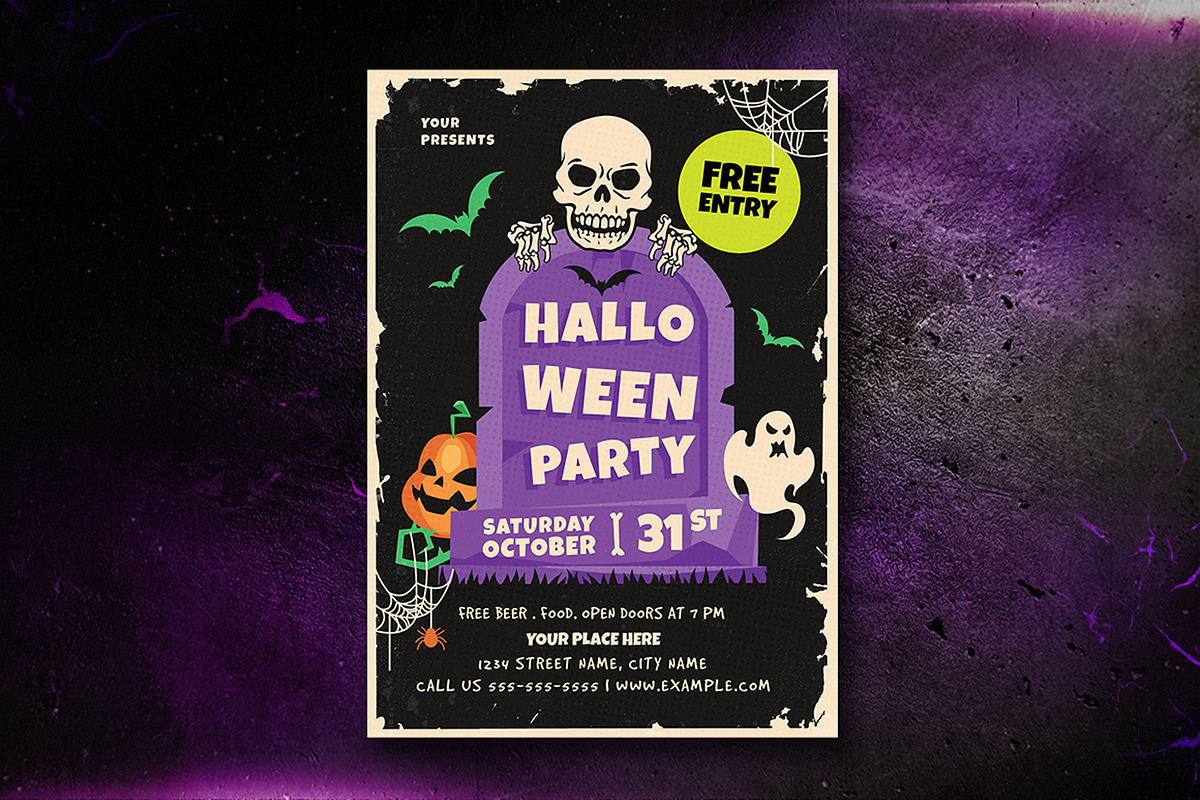 Bundle Halloween Party Flyer, a Flyer Template by Totem Design Studio (Photo 3 of 6)