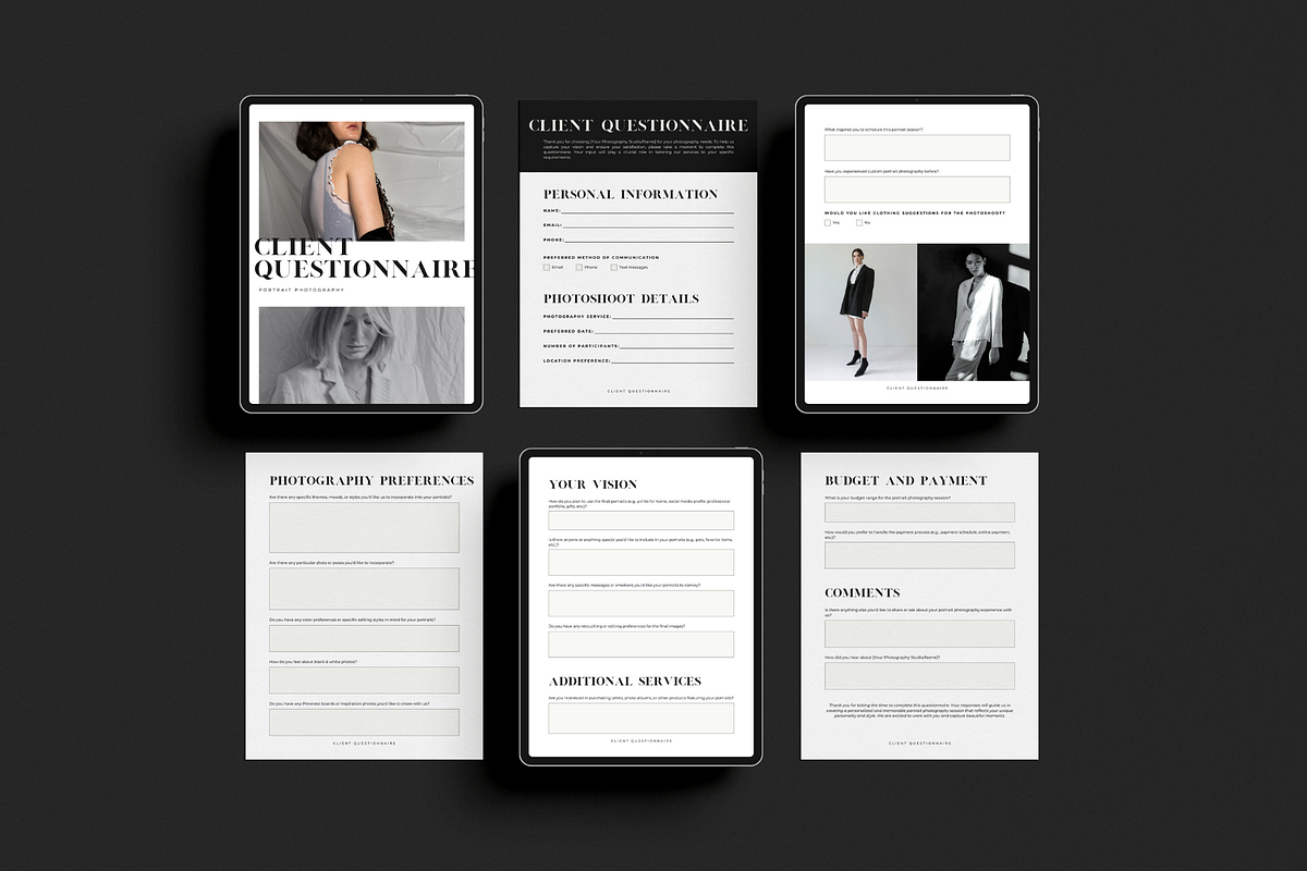Photography Client Questionnaire, a Marketing Template by Blush Created (Photo 4 of 10)