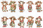 Whimsical Spring Baby Calf Clipart, a Seasonal Illustration by HueNestify (Thumbnail 2 of 3)