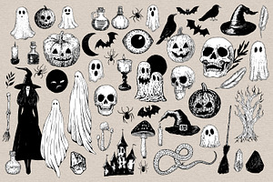 Whimsy Halloween. Vector Clipart