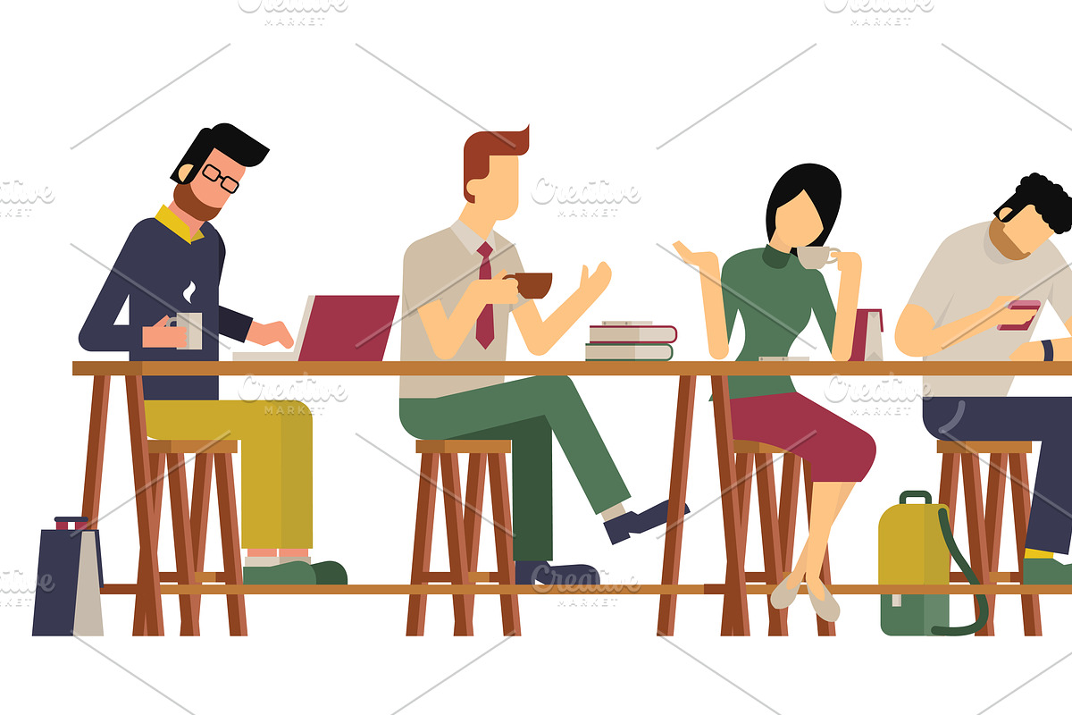 People character and coffee, a Food Illustration by Smiley Creative (Photo 2 of 5)