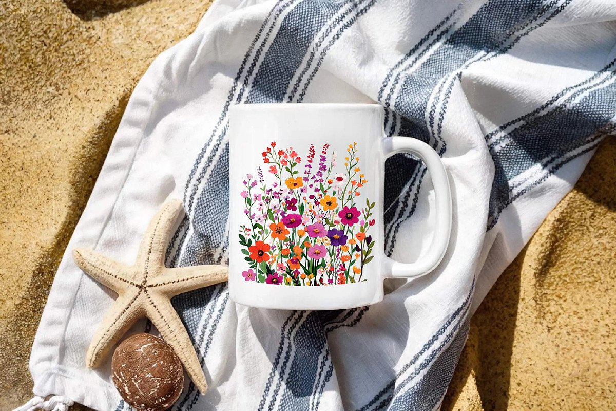 Watercolor Wildflowers Digital Clipa, an Illustration by Libby Wishes (Photo 5 of 7)