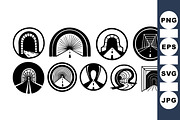 Tunnel Road SVG Clipart Set, an Illustration by designvectx (Thumbnail 1 of 3)