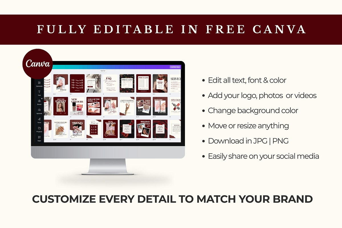 Nail Social Media Templates Bundle, a Social Media Template by Anna Design Studio (Photo 3 of 13)