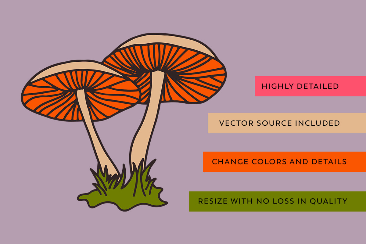 Magic Mushrooms, an Object Graphic by Pulpixel Design (Photo 2 of 7)