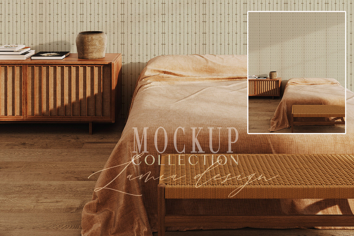 Wallpaper Mockup Ethnic Decor, a Household Mockup by LAMIA DESIGN (Photo 4 of 14)