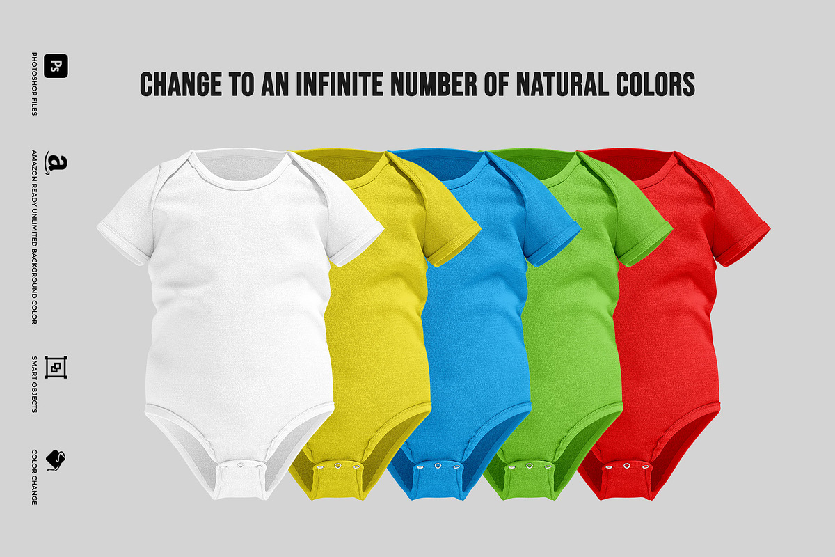 Half Sleeve Baby Mockup, a Shirt Mockup by Mock-up Store (Photo 6 of 6)