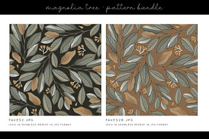 Magnolia Tree Digital Paper DH