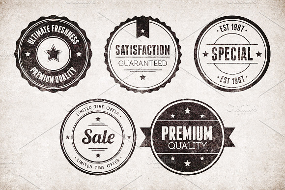 Vintage Badges Vector Pack 2 preview 6