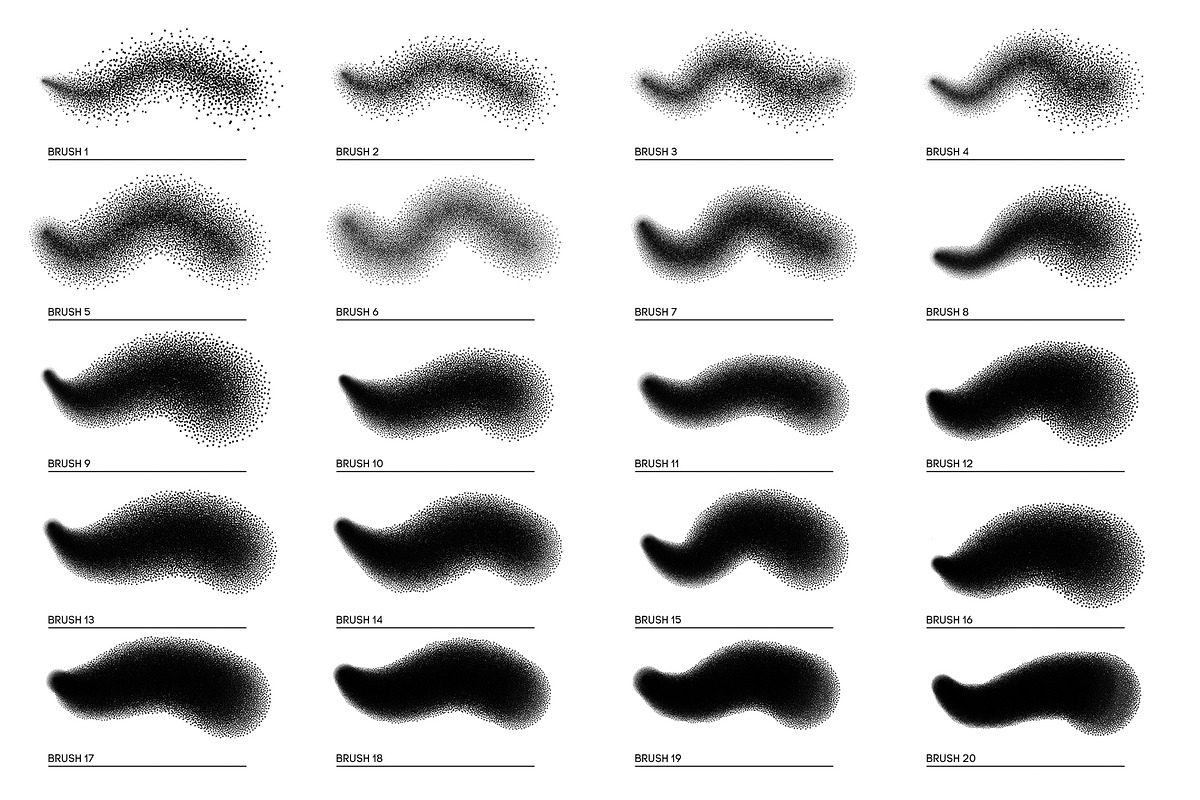 Stipple Brushes for Procreate, a Brush Add-On by RDShop (Photo 2 of 4)