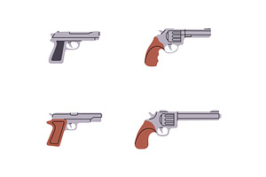 Set of revolvers, pistols. Military, an Object Illustration by GraphiShop