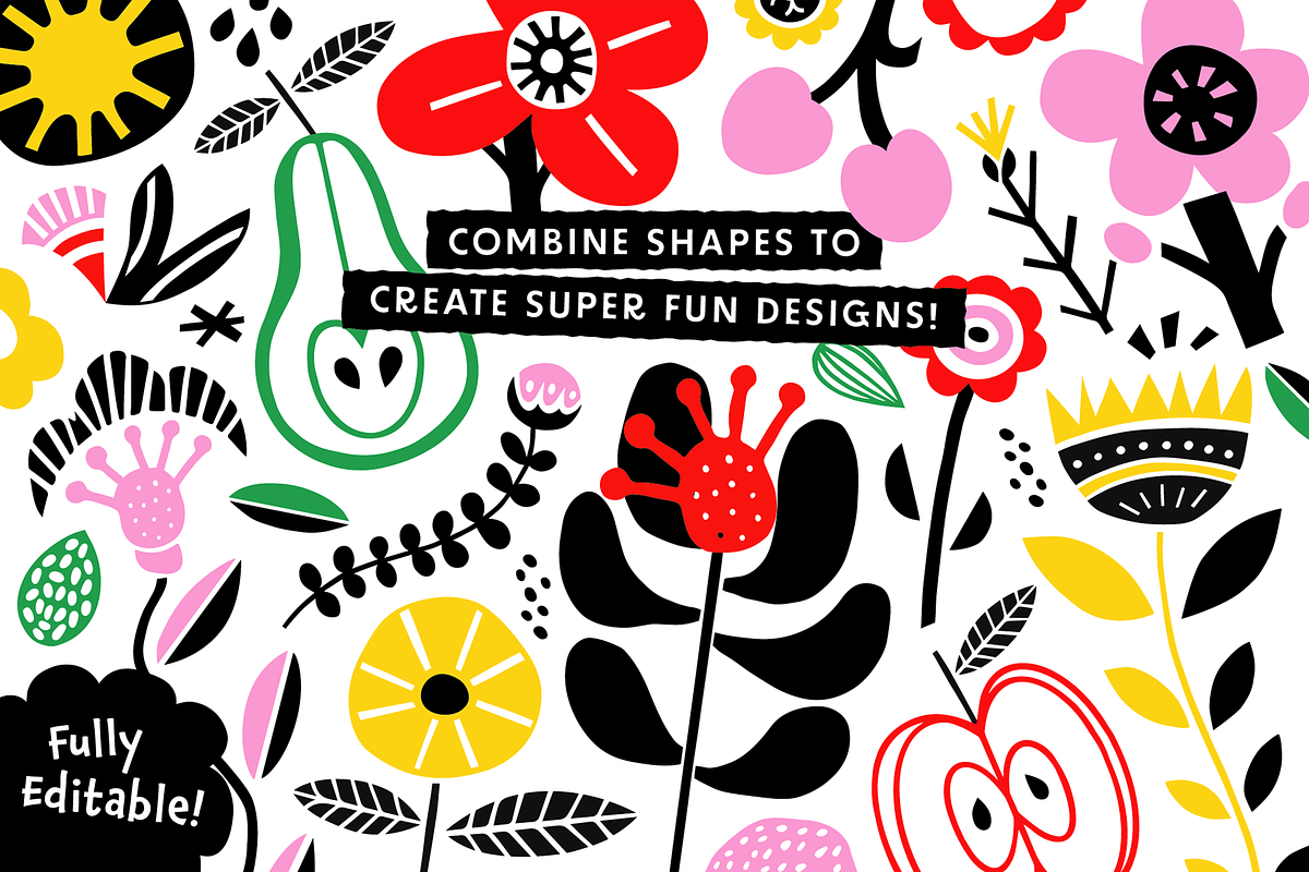 Fruity Floral Folk Collection, a Pattern Graphic by rouxsupplyco (Photo 7 of 12)