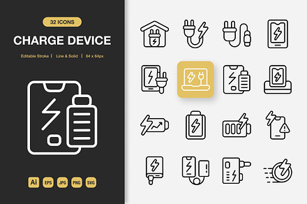 Charge Device Icons