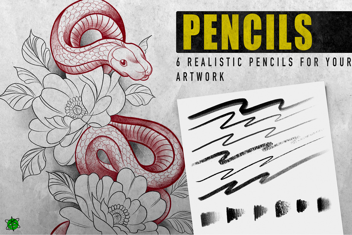 Procreate Essential Brush Set, a Brush Add-On by Nuclear Brushes (Photo 5 of 10)
