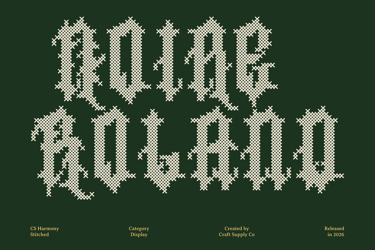 CS Hastings Stitched, a Blackletter Font by Craft Supply Co. (Photo 2 of 8)