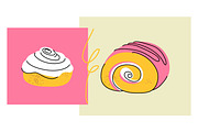 Set of sweets illustrations, vector, a Food Illustration by Maryia's Store (Thumbnail 3 of 5)