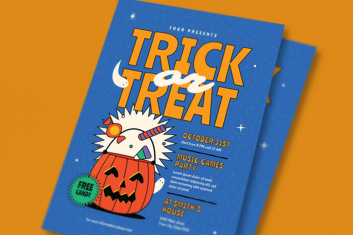 Trick or Treat Event Flyer, a Flyer Template by Guuver (Photo 3 of 4)