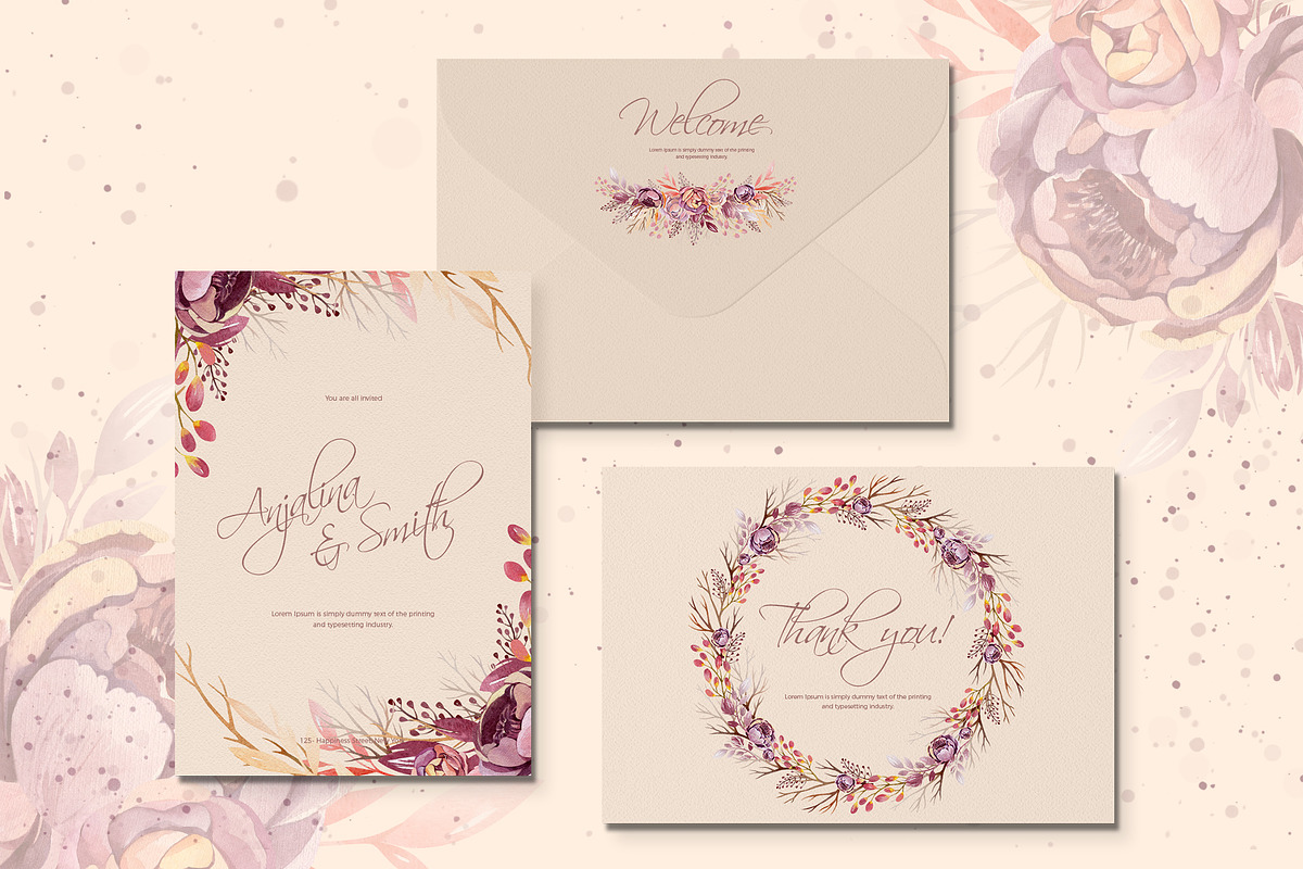 Autumn Floral Watercolor Clipart, a Decorative Illustration by LenArt (Photo 17 of 18)