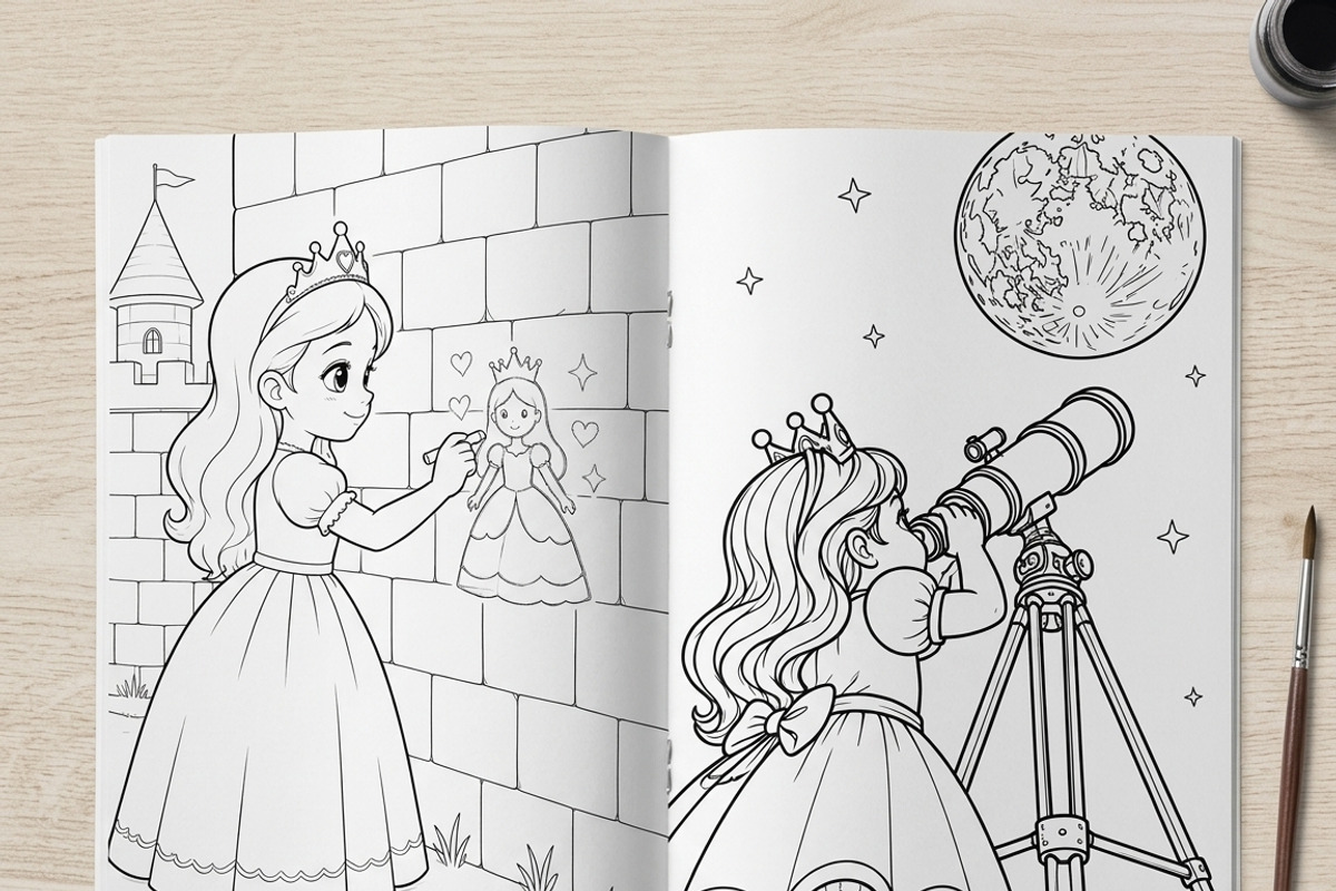 Magical Princess Coloring Book Vol30, a Person Illustration by ikarifq shop (Photo 4 of 7)