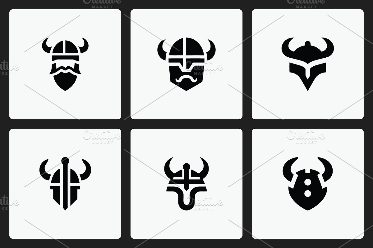 Minimalist Viking Warrior Icons, a Branding & Logo Template by Vectorium Studio (Photo 2 of 2)