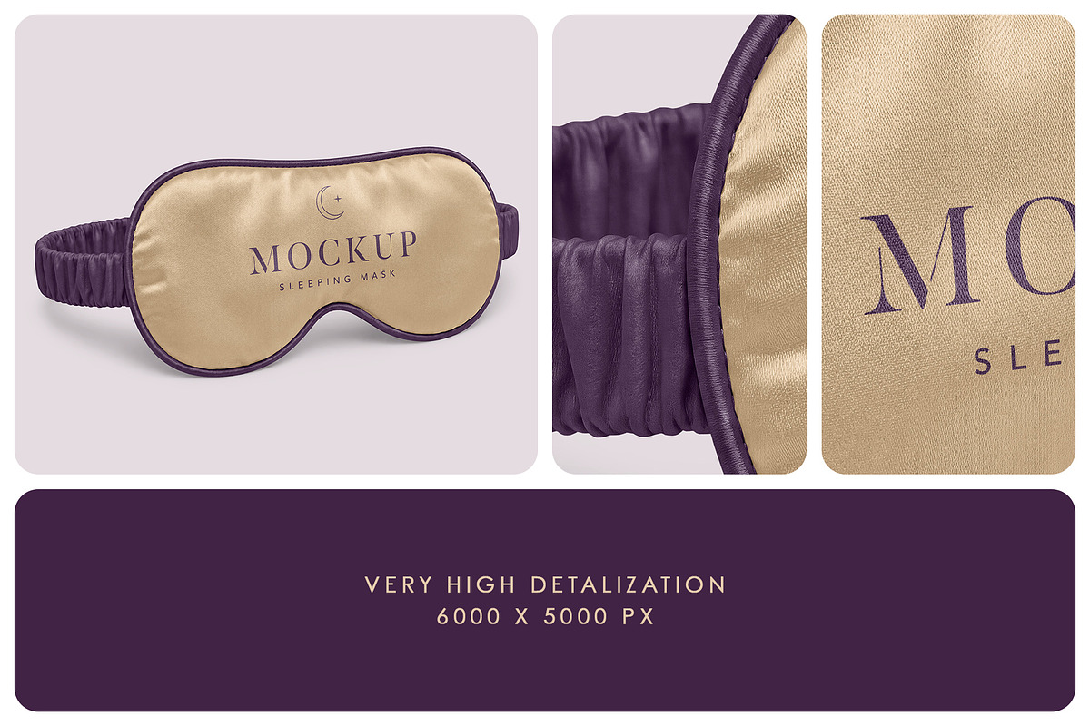 Sleeping Mask Mockup Set, a Mask Mockup by Country4k (Photo 3 of 4)
