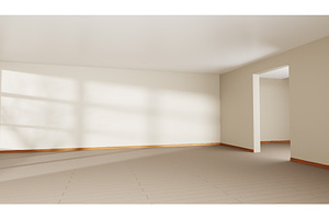 3d Empty Room Interior With Doorway