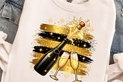 New Year Champagne Celebration PNG, an Object Graphic by Zahyl Studio (Thumbnail 4 of 7)
