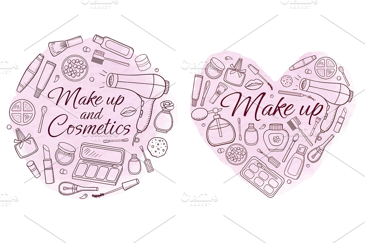 Cosmetics and Make Up Doodles, an Object Illustration by Artspace (Photo 4 of 5)