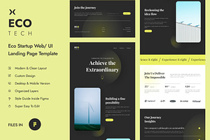 Ecotech Start Up Landing Page