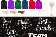 Best Friends Clipart, Collage Jacket, an Illustration by chilipapers (Thumbnail 4 of 5)